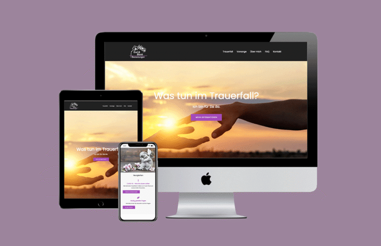 Projekt Website End & Blank Bestattungen