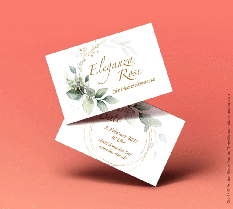 Projekt Visitenkarte Hochzeitsmesse Eleganza Rose